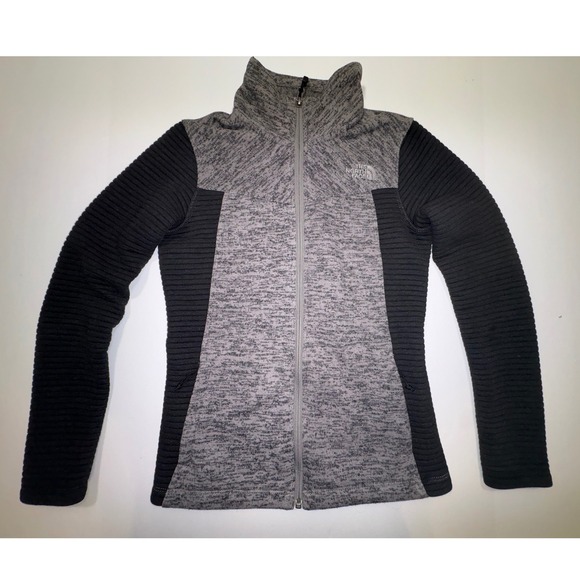 The North Face Tops - The North Face Womens Jacket Gray Black Full Zip Long Sleeve Athletic XS